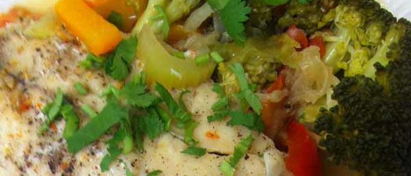 Рыба отварная с овощами Рыба отварная с овощами