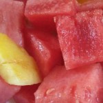 Фруктовый салат. Арбуз и персики