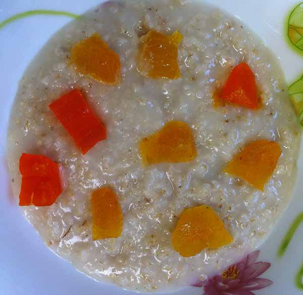 Каша овсяная, без масла, с сухофруктами