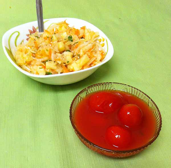 салат из квашеной капусты с яблоком