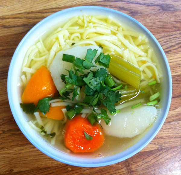 Суп лапша, постный