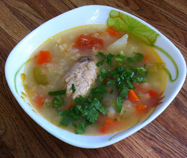 Постный рыбный суп