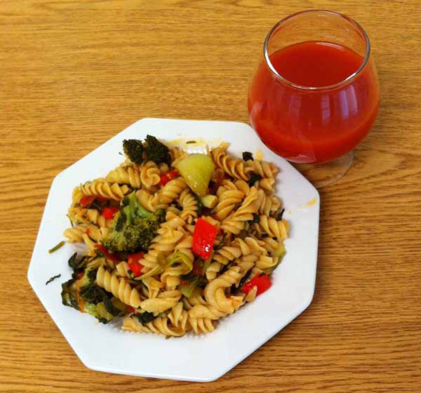 Паста с овощами