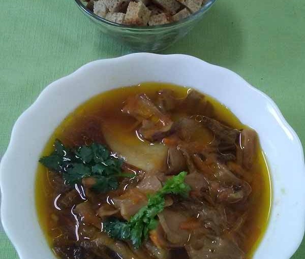 Постный грибной суп