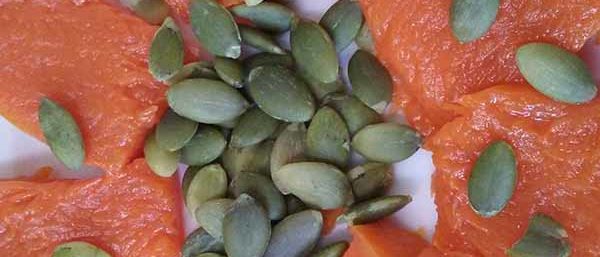 Печеная тыква с семечками