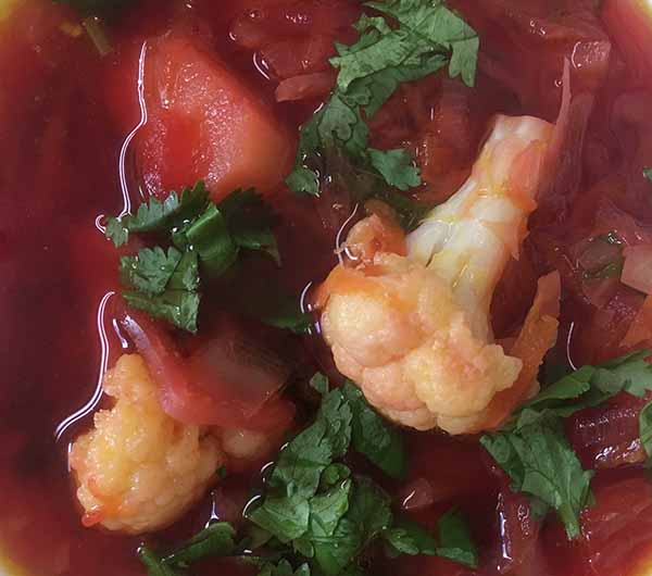 Борщ постный с цветной капустой