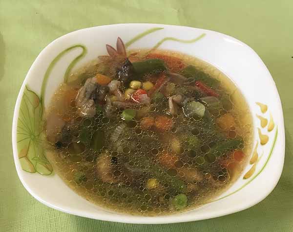 Суп постный из грибов с овощами