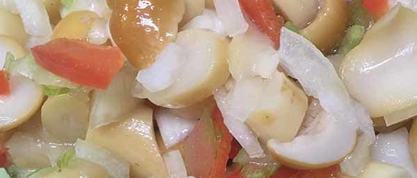 Грибы, болгарский перец, сельдерей и лук