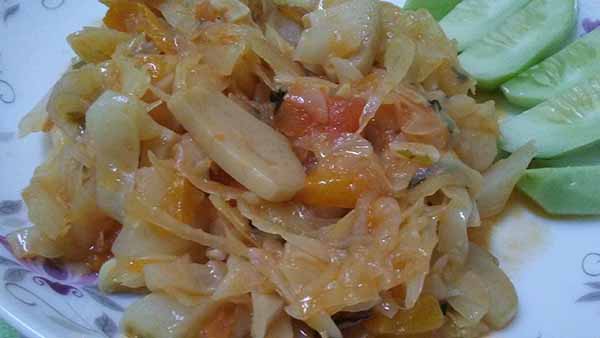 капуста тушеная с грибами