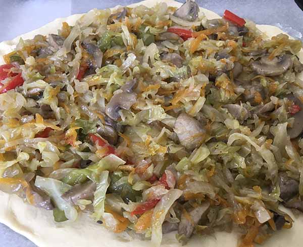 квашеная капуста, тушеная с грибами