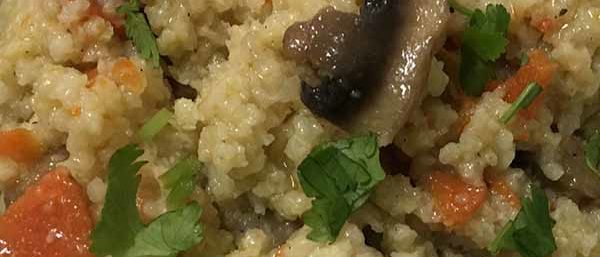 Постный плов из пшена с шампиньонами Постный плов из пшена с шампиньонами